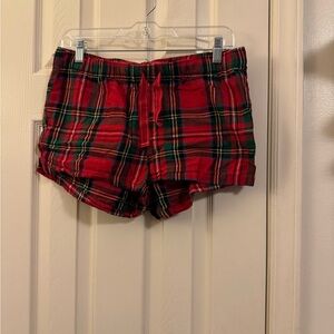Old Navy Red Plaid Athletic Lounge Shorts